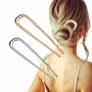 Minimalist U Shape Hair Stick Metal Alloy Hair Fork Bun Maker Styling Accessory For Women Modern Elegant