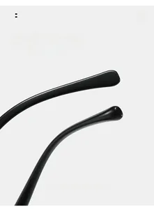 Macro shot of curved black glossy sunglasses legs for ergonomic and comfortable fit