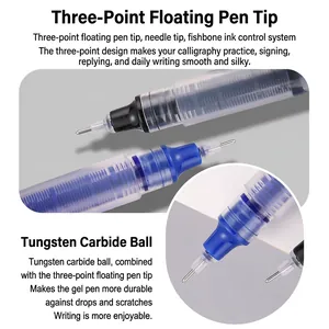 Roller à encre liquide avec pointe aiguille et système de contrôle d'encre