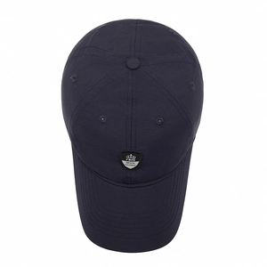 Casquette de baseball bleu marine à séchage rapide unisexe avec patch de sport