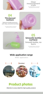 Detail of 250ml squeeze wash bottle showing precise scales and curved nozzle for lab use