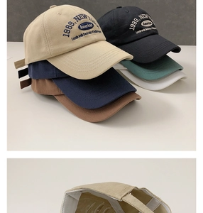 Detailed close-up of 1989 New York embroidery and adjustable strap on the cotton baseball cap