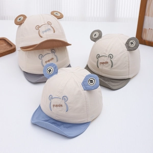Gorras de sol para bebés de secado rápido con orejas de oso y bordados en varios colores