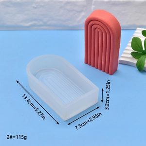 U-shaped arch geometric silicone mold for handmade soap and DIY candle making crafts