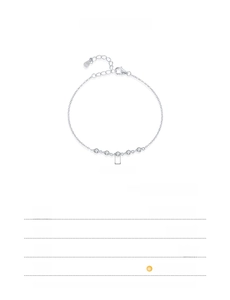 Detailed specs of S925 sterling silver bracelet showing 1.47g weight and 17+3cm length