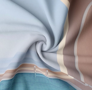 Makroaufnahme von vertikal gestreiftem Landschaft Wandteppich Stoff aus weichem Polyester