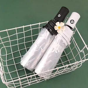 Paraguas Plegable Transparente Automático Plástico Claro Portátil Cortavientos Equipo De Lluvia Para Hombres Mujeres