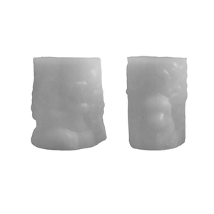 Relief elk cylindrical silicone mold for DIY Christmas scented candle making
