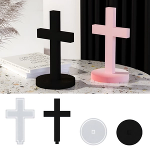 Molde de Silicona de Cruz DIY Para Fundición de Resina Artesanía de Resina Epoxi Adorno de Escritorio Decoración de Iglesia Herramientas de Artesanía Minimalistas