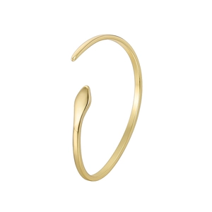 Poliertes goldenes minimalistisches Schlangenarmband mit verstellbarem schickem Design