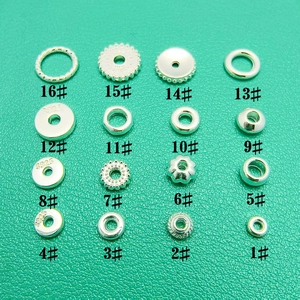 Silver plated DIY jewelry spacers in 16 assorted styles featuring S925 engraved stamp