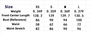 Detailed size chart for sexy backless knit lace beach dress with XS to L measurements