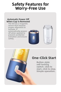 Macro detail of the magnetic induction safety switch and power button on a portable blender