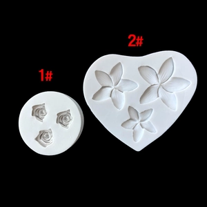 Stampo In Silicone Fiore Rosa Frangipani Molteplici Cavità DIY Decorazione Torte Fondant Cioccolato Resina Resistente Al Calore