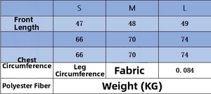 Detailed size chart for sexy halter top including bust and length for sizes S, M, L