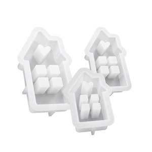 Lot de trois moules en silicone maison avec cœur ajouré pour bricolage résine