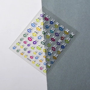 Cartoon funny mouth 3D relief nail stickers colorful graffiti expressions style CO-015