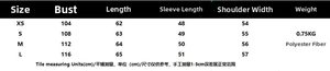 Size chart showing bust, length, sleeve and shoulder measurements for hooded cotton jacket