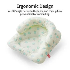 Infant Nursing Pillow Cotton Fabric Anti Spit Up Slope Cushion Newborn Ergonomic Support Learning To Sit U Shaped
