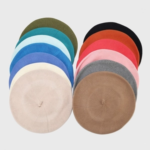 Classic cotton knit beret hats in 12 colors featuring breathable mesh for men and women