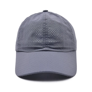Breathable mesh dark grey sports baseball cap with lightweight quick-dry fabric design