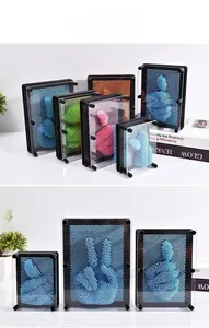 Creative 3D pin art toy showing various sizes and colors for children's gifts