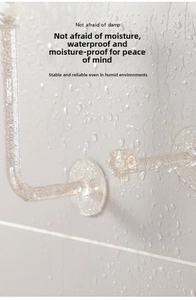 Waterproof wall-mounted L-shaped clear glitter hook for headbands and jewelry