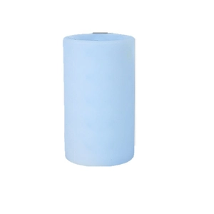 Rhombic cylindrical silicone mold for DIY candles and resin casting in light blue finish