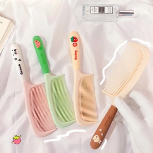 Cute Cartoon 3D Fruit Animal Hair Comb Detangling Massage Brush Soft Rubber Handle Plastic Sweet Styling Tool For Girls