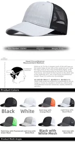 Polyester-cotton truck cap with breathable mesh and 91.8g lightweight design