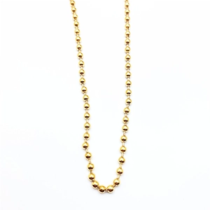 Elegant gold titanium steel beaded choker necklace for women in minimalist Korean style