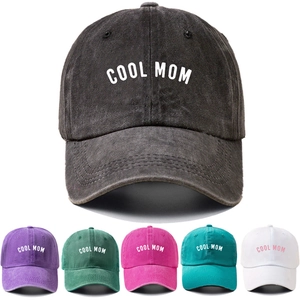 Cool Mom Baseball Cap Washed Cotton Vintage Retro Adjustable Sun Hat For Women Mother Day Gift