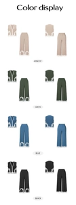 Aperçu des couleurs de l'ensemble gilet sans manches et pantalon large en dentelle