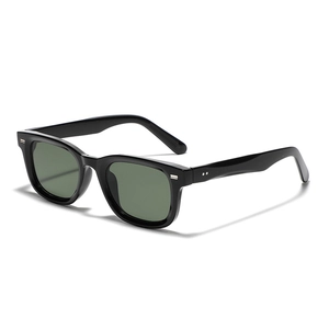 Retro Square Sunglasses Women Men Fashion PC Frame AC Lenses UV400 Metal Rivet Decor Streetwear Vintage Small Frame Sun Glasses