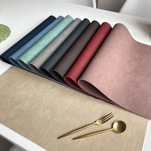 Place Mats Faux Leather Waterproof Oil-Proof Heat-Resistant Modern Minimalist Dining Table Decor Protective Pads