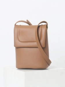 Sac Bandoulière Téléphone En Cuir De Vachette Doublure Polyester Petit Sac Carré Vertical À Rabat Style Rétro Femmes