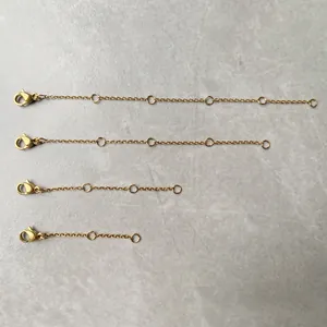 Catene Estensione Gioielli Acciaio Inossidabile Estensore Regolabile Con Chiusura Aragosta Per Collana Bracciale DIY