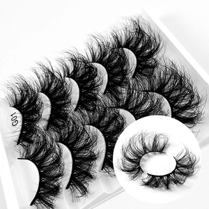 8D False Eyelashes Thick Messy Curly Long Synthetic Fiber Handmade Soft Natural Dramatic Eye Makeup Beauty Tools