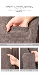 Detailansicht der hochdichten Twill-Strickstruktur und verstärkten Nähte der Weste