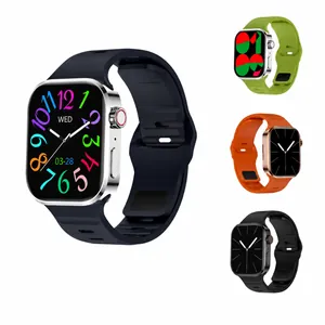 Smartwatch Bluetooth Call Heart Rate Health Monitor Sleep Tracker Waterproof Square Face Metal Case Silicone Strap Unisex