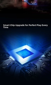 Macro view of upgraded smart chip for enhanced 3D bass sound and technology