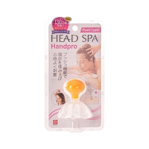 Head Spa Handpro scalp massager with orange handle and five-claw push type design