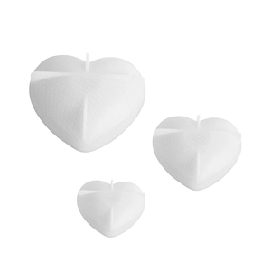 Set di tre stampi in silicone a forma di cuore intrecciato per candele DIY e resina
