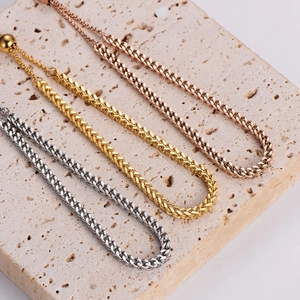 Adjustable woven stainless steel bracelets in gold, silver and rose gold finishes