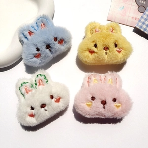 Cute plush rabbit doll accessories for DIY crafts in blue yellow white and pink