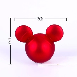 Detailed size specifications for red Mickey shaped ABS imitation pearl beads 3x2.5cm