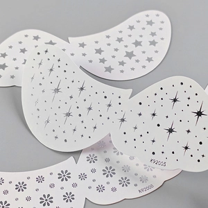 Gold stamping freckle tattoo stickers with star and flower hollow wing patterns
