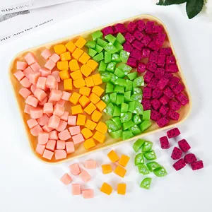 Miniature Simulation Fruit Cubes PVC Artificial Dragon Fruit Kiwi Mango Model For Dollhouse Kitchen Decor DIY Craft Props