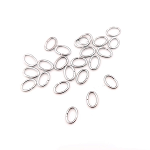 Oval silver stainless steel open jump rings for DIY jewelry making accessories