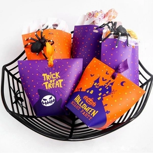 Halloween Gift Boxes White Cardboard Pumpkin Ghost Candy Packaging With Ribbon For Party Favor Trick Or Treat